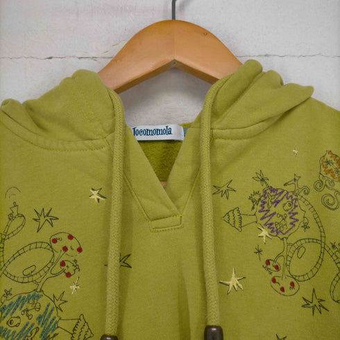 ホコモモラ Jocomomola Otros mundos 刺繍ワンピース ロング 長袖 プルオーバー 40 ライムグリーン レディース JPN:40