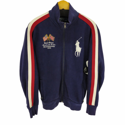 ポロバイラルフローレン Polo by RALPH LAUREN 90S フルジップスウェット ジャージ ナンバリング 刺繍 メンズ JPN:M
