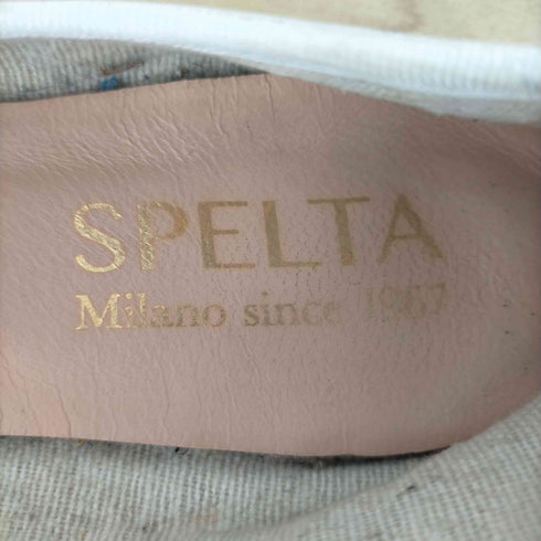 スペルタ SPELTA フラットシューズ メッシュ リボン 白 ホワイト レディース