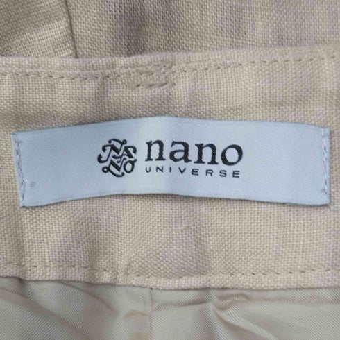 ナノユニバース nano universe 22SS リネン 2タック パンツ レディース JPN:38