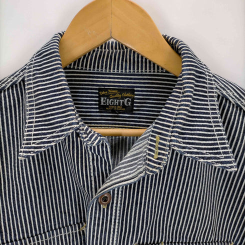 エイトジー EIGHT-G HICKORY DENIM WORK SHIRT メンズ JPN:M