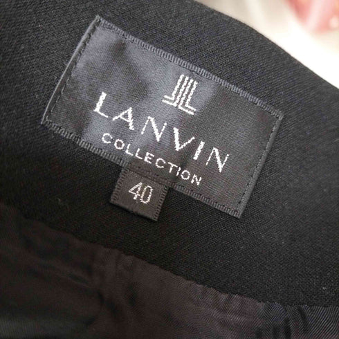 ランバンコレクション LANVIN COLLECTION フラワー レース フレア シルク混 スカート レディース JPN:40