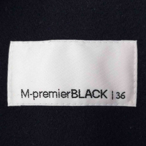 エムプルミエ M-PREMIER カシミヤ混 ポケット フェイクファー ノーカラー コート レディース JPN:36