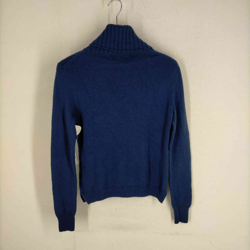 ブルーレーベルクレストブリッジ BLUE LABEL CRESTBRIDGE 金釦 タートルネックウールニット レディース 38