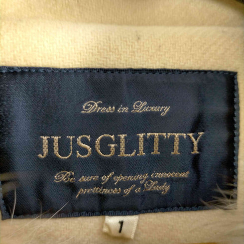 ジャスグリッティー JUSGLITTY フォックスファー ビット ダッフルコート レディース 1