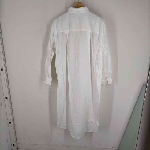 ムジルシリョウヒン 無印良品 洗いざらし ブロードレギュラーカラー長袖ワンピース レディース JPN:XL