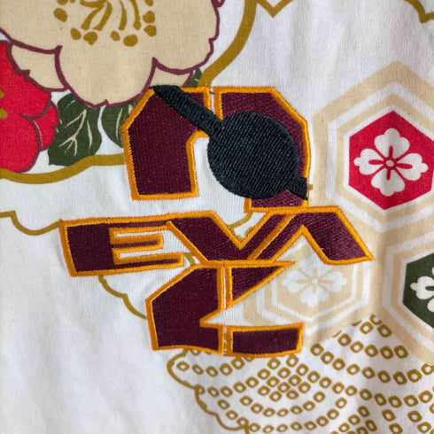 オリエンタルブランドニシキ ORIENTAL BRAND 錦 キャラクタープリント サクラ刺繍 Tシャツ メンズ JPN:L