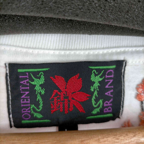 オリエンタルブランドニシキ ORIENTAL BRAND 錦 キャラクタープリント サクラ刺繍 Tシャツ メンズ JPN:L