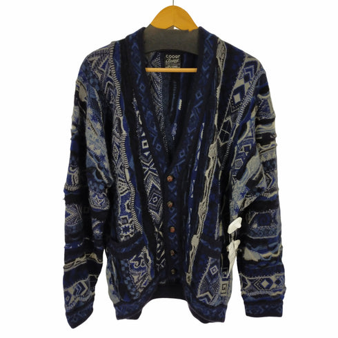 クージー COOGI 90-00S カシミヤ100% 3Dニットカーディガン オーストラリア製 メンズ import:M