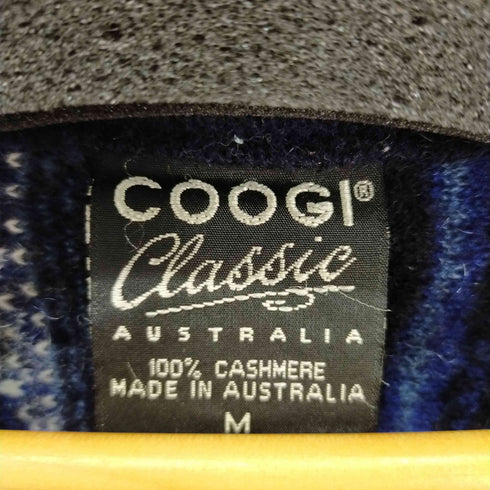 クージー COOGI 90-00S カシミヤ100% 3Dニットカーディガン オーストラリア製 メンズ import:M