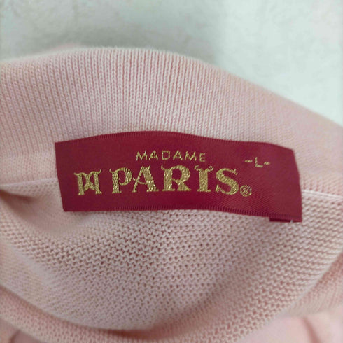 MADAME PARIS 袖加工ラインストーンポロシャツ レディース JPN:L