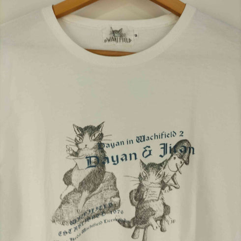 フルギ WACHIFIELD 両面アニマルプリント 猫 キャット クルーネックTシャツ メンズ JPN:3