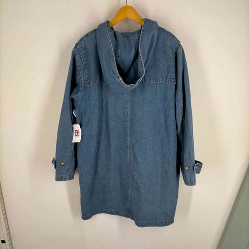 デニムアンドコー Denim&Co デニムダッフルコート 脱着フリースライナー付き メンズ 1X