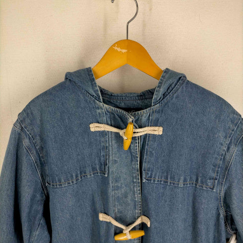 デニムアンドコー Denim&Co デニムダッフルコート 脱着フリースライナー付き メンズ 1X