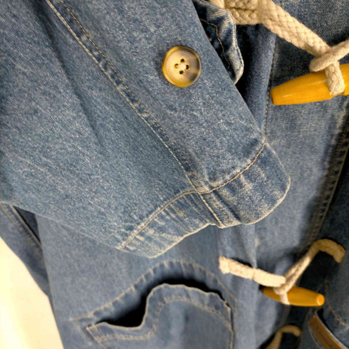 デニムアンドコー Denim&Co デニムダッフルコート 脱着フリースライナー付き メンズ 1X