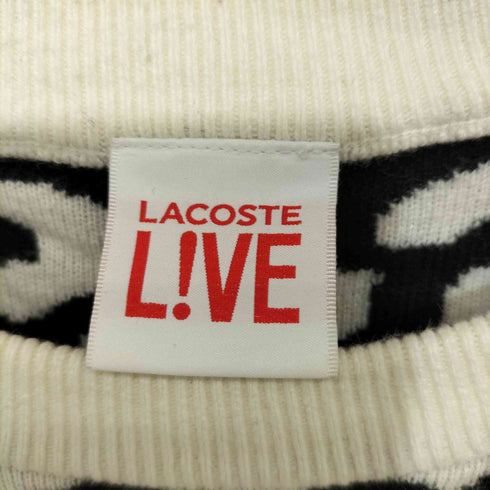 ラコステライブ Lacoste Live レオパード柄カシミヤ混 クルーネックニット メンズ S
