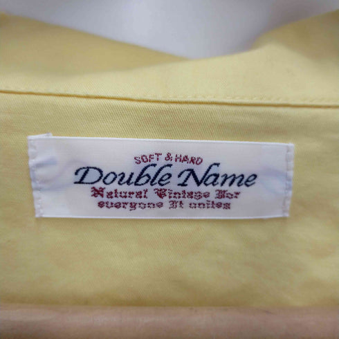 ダブルネーム DOUBLE NAME 刺繍デザイン開襟ワークシャツ レディース FREE