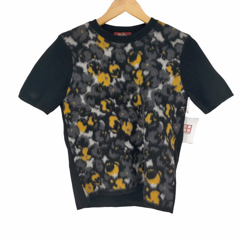 マックスマーラステュディオ MAX MARA STUDIO ニット カットソー 半袖 プルオーバー 柄 クルーネック レディース JPN:M