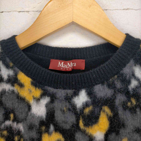 マックスマーラステュディオ MAX MARA STUDIO ニット カットソー 半袖 プルオーバー 柄 クルーネック レディース JPN:M