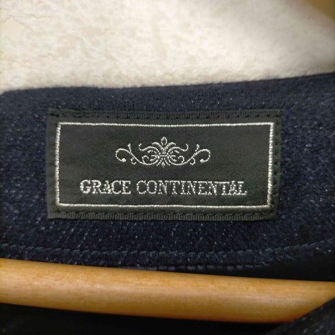 グレースコンチネンタル GRACE CONTINENTAL スパンコールツイードワンピース 膝丈 長袖 九分袖 切替 グリッター レディース JPN:36