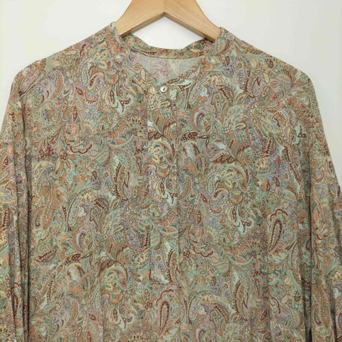 ロートレアモン LAUTREAMONT 総柄シャツワンピース マキシ レディース 38