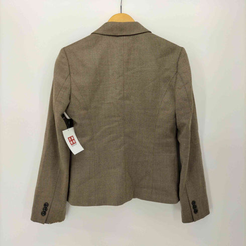 グリーンレーベルリラクシング GREEN LABEL RELAXING セットアップ 三点セット 上下 テーラードジャケット 総裏地 1B パンツ フレア センタープレス ジッパーフライ タイトスカート 膝丈 バックジップ ストライプ ウール シルク混 レディース 40