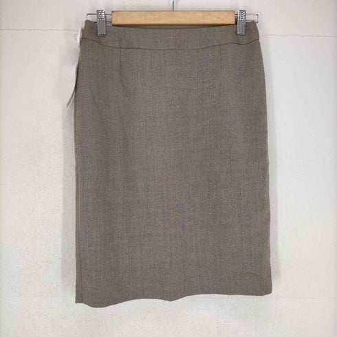 グリーンレーベルリラクシング GREEN LABEL RELAXING セットアップ 三点セット 上下 テーラードジャケット 総裏地 1B パンツ フレア センタープレス ジッパーフライ タイトスカート 膝丈 バックジップ ストライプ ウール シルク混 レディース 40