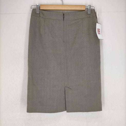 グリーンレーベルリラクシング GREEN LABEL RELAXING セットアップ 三点セット 上下 テーラードジャケット 総裏地 1B パンツ フレア センタープレス ジッパーフライ タイトスカート 膝丈 バックジップ ストライプ ウール シルク混 レディース 40