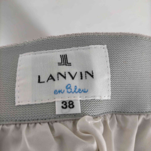 ランバンオンブルー LANVIN en Bleu プリーツスカート 切替 膝丈 レディース JPN:38