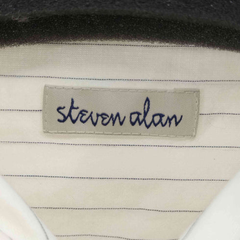 スティーブンアラン Steven Alan C/W VOIL STRIPE CAMP COLLAR SHIRT メンズ JPN:L