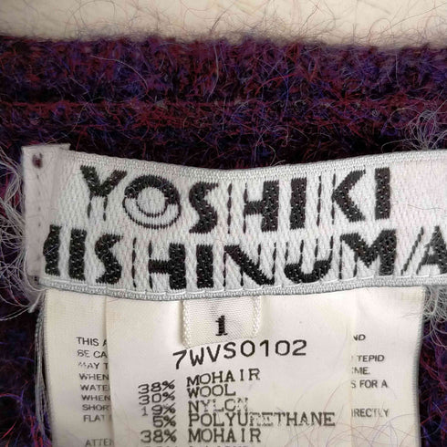 ヨシキヒシヌマ yoshiki hishinuma モヘア混 デザインロングスリーブニット 長袖 レディース 1