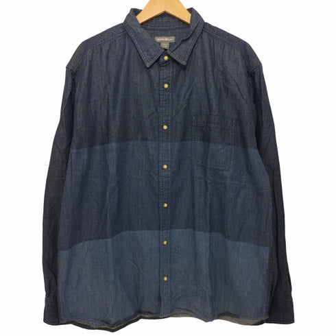エディーバウアー Eddie Bauer シャンブレーシャツ バイカラー メンズ XL