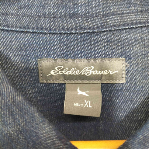 エディーバウアー Eddie Bauer シャンブレーシャツ バイカラー メンズ XL