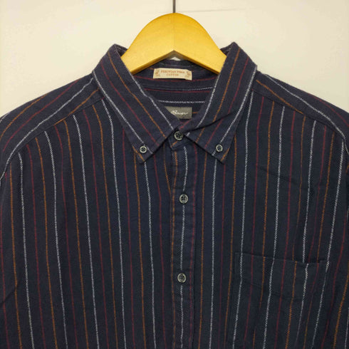 エディーバウアー Eddie Bauer マルチストライプ長袖シャツ メンズ XL