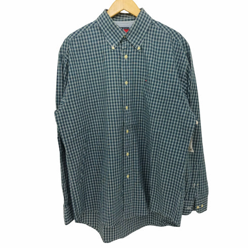 トミーヒルフィガー TOMMY HILFIGER 90S BD チェック柄長袖シャツ オーバーサイズ メンズ L