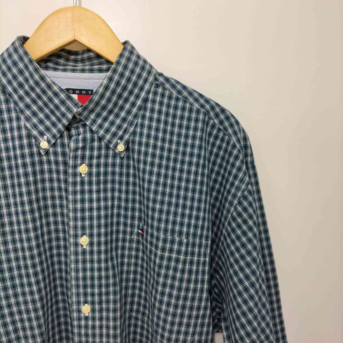 トミーヒルフィガー TOMMY HILFIGER 90S BD チェック柄長袖シャツ オーバーサイズ メンズ L