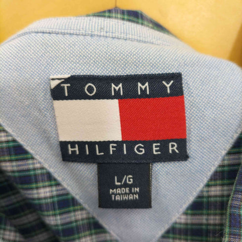 トミーヒルフィガー TOMMY HILFIGER 90S BD チェック柄長袖シャツ オーバーサイズ メンズ L
