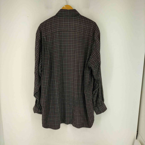 JOHN W Nordstrom SMART CARE カシミヤ混 格子 レギュラーカラーシャツ メンズ JPN:XL