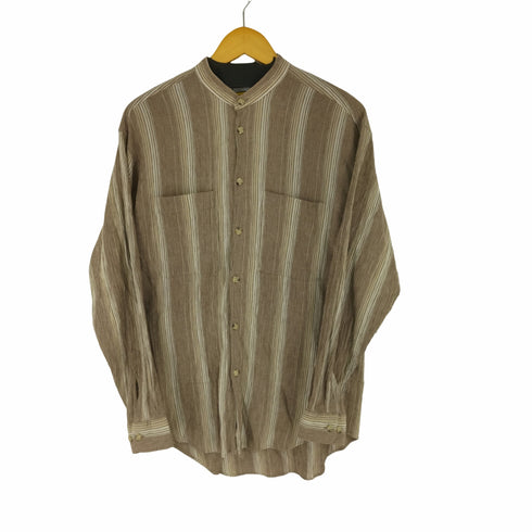 インターメッツォ INTERMEZZO バンドカラーストライプシャツ メンズ JPN:M