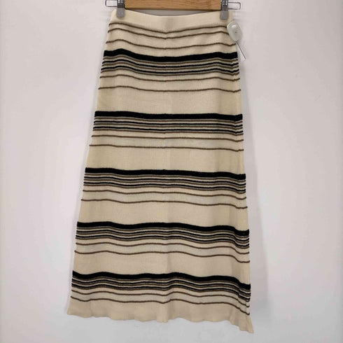 セオリー theory 22SS Bering Otto Skirt スカート ロング タイト ボーダー ニット ウール混 レディース JPN:S