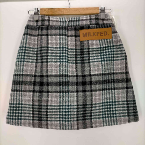 ミルクフェド MILKFED. PLAID MINI SKIRT 台形スカート ミニ チェック レディース JPN:S