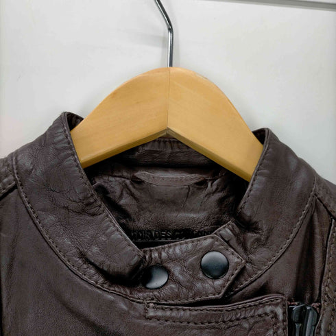 コントワーデコトニエ COMPTOIR DES COTONNIERS ラムレザーショートライダースジャケット レザージャケット 総裏地 レディース JPN:XS