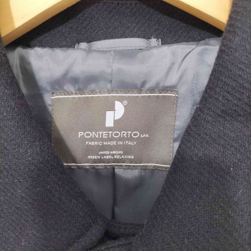 ユナイテッドアローズグリーンレーベルリラクシング UNITED ARROWS green label relaxing PONTETORTO メルトン ステンカラー コート メンズ JPN:L