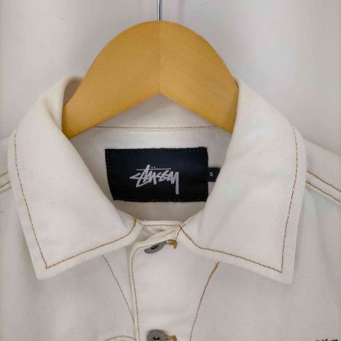 ステューシー Stussy ストックロゴ クロップドデニムジャケット レディース import:S