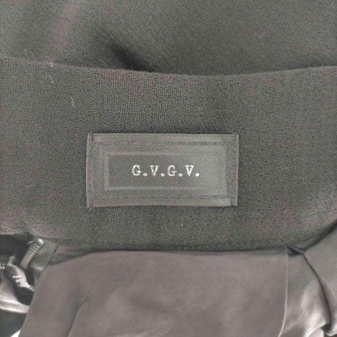 ジーヴィジーヴィ G.V.G.V. フレアスカート ミニ タック 36 黒 ブラック レディース JPN:36