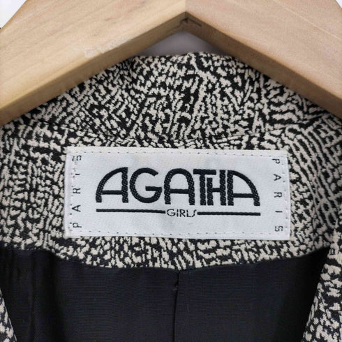 アガタ AGATHA フランス製 総柄 1B テーラード ジャケット レディース FR:38