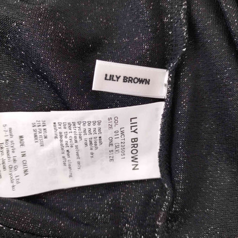 リリーブラウン Lily Brown フロッキーチュールシアートップス レディース ONE SIZE