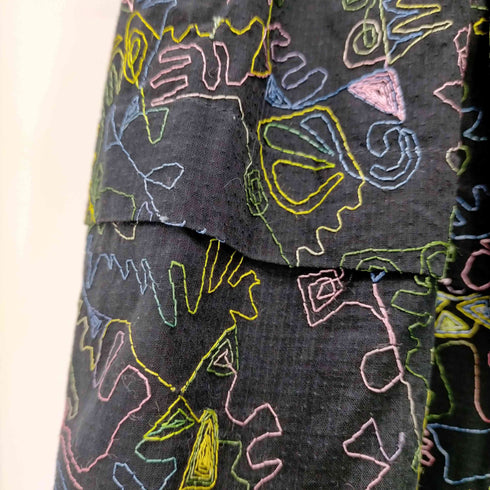マークバイマークジェイコブス Marc by Marc Jacobs フレアスカート ミニ丈 プリーツ 刺繍 総柄 レディース JPN:0