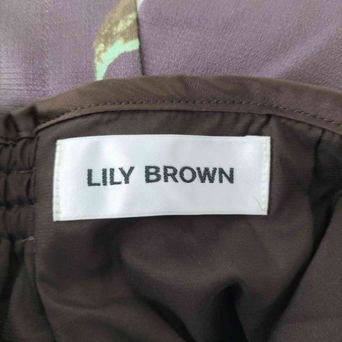 リリーブラウン Lily Brown フラワーペイントタイトスカート レディース 1