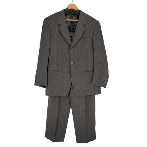 エルメネジルドゼニア ERMENEGILDO ZEGNA ソフト soft スーツ セットアップ 上下 テーラードジャケット パンツ スラックス グレー メンズ JPN:52